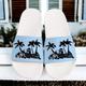 Men's Slippers Flip-Flops Slippers Print Shoes Casual Beach Vacation PVC Waterproof Comfortable Slip Resistant White Blue Summer