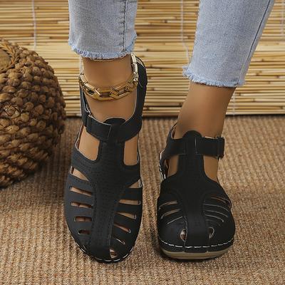 Women's Casual Fisherman Sandals – Breathable Cut-Out Comfort Shoes with Adjustable Strap for Walking Outdoor Wear