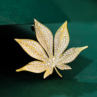 Women's Brooches Retro Leaf Elegant Stylish Luxury Unique Design Brooch Jewelry Gold For Office Daily Prom Date Beach