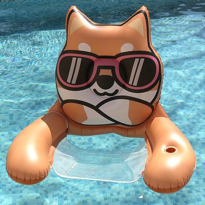 Pvc Inflatable Floating Row In Swimming Pool Foldable Water Net Fabric Striped Hammock Adult Amusement Lounge Chair Floating Bed