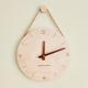 Wall Clock Wall Wooden Battery Operated Bedroom Living Room Office Silent Quartz Modern Creative Rope Home Decoration 12 Inch