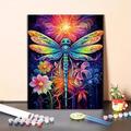 1pc Dragonfly 16 20 Inch Painting By Numbers For Adults Beginners Painting Acrylic Painting Set Decorative Painting DIY Digital Oil Painting Manual Coloring