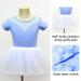 Herrnalise Short Sleeve Glitter Dance Ballet Skirt Leotard Ballerina Outfit for Girls Toddler