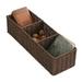 FNYOXU Jewelry Boxs Modern Multi-functional Cosmetics Storage Box Student Dormitory Compartment Storage Basket Desktop Key Storage Basket Container Storage Rattan Storage Box