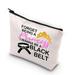 Black Belt Martial Arts MGF3 Gift Karate Makeup Bag Taekwondo Jiu Jitsu Mma Muay Thai Bjj Lover Zipper Pouch (I WANNA BE A BLACK BELT)