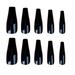 100 Pieces Matte Extra Long Ballerina Press on Nails False Nails Solid Color Full Cover Fake Nails Matte False Nails with Box for Women Girls Nail Decorations Black