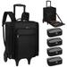 onemoky Rolling Makeup Case DNF2 Professional Travel Makeup Train Case Extra Large Makeup Backpack Trolley Cosmetic Case Storage Organizer Case for Makeup Artist with 4 Removable Makeup Bags