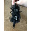 Conair Sophisticates Metal Black Flower Crystal Headband