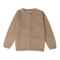 Bessbest Toddler Kid Boys Girls Clothes Knitted Colorful Solid Sweater Cardigan Coat Tops Khaki 4-5 Years