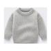 Bnwani Girls Sweater Gray Size Months Winter Toddler Boys Girls Solid Color Cute Thick Loose Keep Warm Sweater