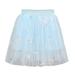 Elainilye Fashion Summer Girls Peplum Skirt Gauze Skirt Girl Princess Skirt Versatile Embroider Short Skirt Sizes 2-13Y Blue