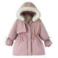 Hvyesh Girl s Winter Coat Jacket Hooded Kids Toddler Flower Print Parka Long Winter Warm Outwear Quilted Puffer Hooded Puffer Ski Jacket Coat 2-11 t