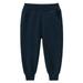 ZHAGHMIN Winter Toddler Boys High Waist Sweatpants Solid Color Sport Pants Stretchy Relaxed Fit Warm Jogger Pants with Pockets Casual Outfits Navy Size140