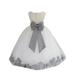 Ekidsbridal Ivory Tulle Rose Petals Junior Flower Girl Dress Pageant Mini Bridal Gown Christening Formal Evening Wedding 302T 12