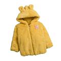 safuny Clearance Hoodie Soft Fleece Jacket Sweater for Kids Zipper Cute Ear Winter Children S Lamb Velvet Cotton-Padded Rabbit Ears Padded Baby Cotton-Padded Jacket Yellow 110