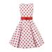 Tengma Toddler Girls Dresses Children Kids Sleeveless Gown Dress Dots Prints A Line Princess Dresses Wedding Party Princess Dress Pageant Gown White XS