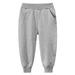 ZHAGHMIN Winter Toddler Boys High Waist Sweatpants Solid Color Sport Pants Stretchy Relaxed Fit Warm Jogger Pants with Pockets Casual Outfits Grey Size130