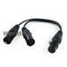 FOR 3-Pin XLR Female to Dual 2 Male Y Splitter Mic DJ Cable Adaptor 16 AWG extension For DVD Player Microphone