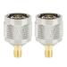 2 Pcs N Male to SMA Female Nickel Plated Copper Coaxial Cable Connector Adapter 50 Ohm for Antenna Radio WiFi Wireless LAN