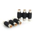 1Pcs/Set Triple 3 RCA AV Audio Video Female To Female F/F Jack Connector Coupler Adapter