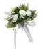 1PC Wedding Bouquets For Bride Champagne White Rose Bridal Artificial Flower Bouquet For Wedding Bridesmaid Bouquets With Silk Ribbon Mother s Day Christmas Home Wedding Decorations