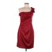 CHRIS McLaughlin Cocktail Dress: Burgundy Dresses - Women's Size 6