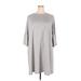 Lane Bryant Casual Dress - Shift: Gray Dresses - Women's Size 24 Plus