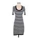 Theory Casual Dress - Bodycon Crew Neck Long sleeves: Gray Stripes Dresses - Women's Size Small