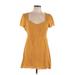 Honey Belle Casual Dress - Mini: Yellow Dresses - Women's Size Large