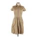 Ellen Tracy Casual Dress - Shirtdress: Tan Dresses - Women's Size 6