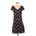 Max & Co Casual Dress - Shift: Black Chevron/Herringbone Dresses - Women's Size Small