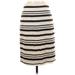 J.Crew Casual Skirt: Ivory Stripes Bottoms - Women's Size 2
