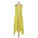 Boutique Moschino Casual Dress - High/Low: Yellow Floral Motif Dresses - New - Women's Size 44