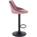 Helloshop26 - 1x Tabourets de bar en velours rose - Rose