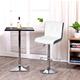 Lot de 2 tabourets de bar - Simili blanc et noir - Style contemporain - l 45 x p 49,5 cm - Sifree