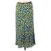 Diane von Furstenberg Casual Skirt: Blue Print Bottoms - Women's Size 8