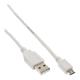 InLine Micro USB 2.0 Cable USB Type A male / Micro-B male. white. 2m