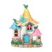 Exhart Solar Pastel Petal Roof Fairy House Garden Statue, 9 X 7 X 11 Inches | 10.63 H x 8.86 W x 6.89 D in | Wayfair 78618-RS