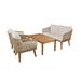 George Oliver Koan 4 - Person Outdoor Seating Group w/ Cushions, Rattan in Brown | 31 H x 53 W x 25.2 D in | Wayfair