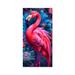Bayou Breeze Pink Flamingo I, Acrylic Hanging Wall Decor Plastic/Acrylic in Blue/Pink/White | 48 H x 24 W x 1 D in | Wayfair