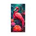Bayou Breeze Pink Flamingo II, Acrylic Hanging Wall Decor Plastic/Acrylic in Blue/Green/Pink | 48 H x 24 W x 1 D in | Wayfair