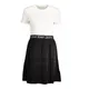 Calvin Klein, Dresses, female, Multicolor, L, White Dress with Contrasting Skirt