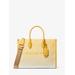 Michael Kors Mirella Medium Ombré Logo Tote Bag Yellow One Size