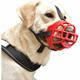 Muzzle for Dogs, Soft Silicone Muzzle for Dogs, Adjustable Nylon Buckle, Training Muzzle Prevents Barking, Biting and Chewing-red-2 reference muzzle