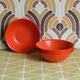 vintage 60s 70s Melaware retro orange plastic rimless cereal bowls camper van picnic ware