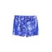 Calvin Klein Performance Athletic Shorts: Blue Batik Activewear - Women's Size Large