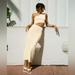 Zara Dresses | Final Zara Knit Cutout Midi Dress M Butter Nwot | Color: Cream | Size: M