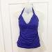 Athleta Swim | Athleta Bra Cup Halter Tankini Top Blue Swim Top Nwt | Color: Blue | Size: 32d/Dd