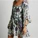 Free People Dresses | Free People Heart Of Gold Watercolor Floral Dress | Color: Cream/Green | Size: M