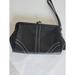 Coach Bags | Coach Womens Black Leather Kiss Lock Closure Framed Clutch Wristlet Purse | Color: Black | Size: Os